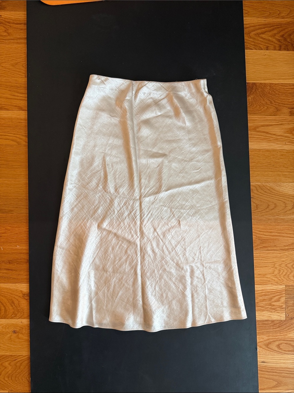 Satin Midi Skirt - Champagne